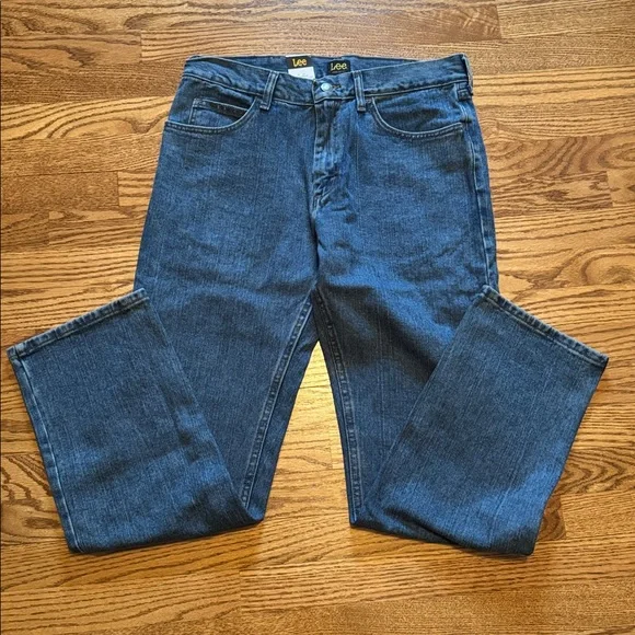 NWT Lee Men's Regular Fit Straight Leg Denim Jeans, 34x32, Pepper Stone Color - Picture 4 of 6